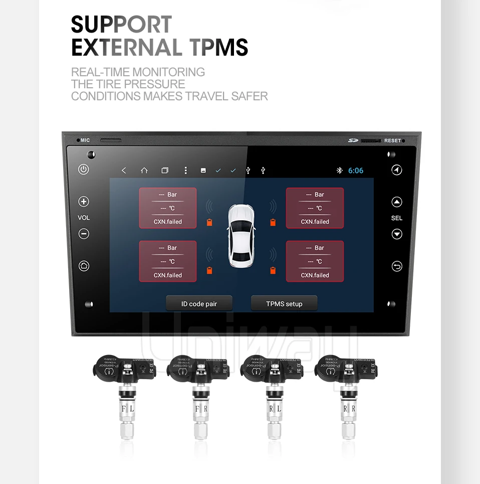 Uniway AOB7071 2G+ 32G android 9,0 автомобильный dvd для Opel Meriva Antara Zafira Veda Agila Corsa Vectra Astra H 2006 2007 2008 200