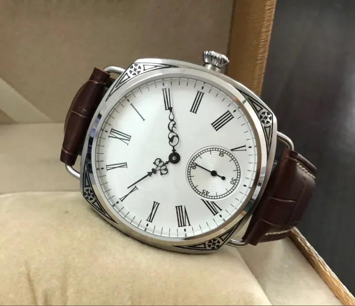47 мм GEERVO Asian 6498 17 jewels механические ручные часы с механизмом ветра, чехол с декоративным узором, механические часы gr229-g8