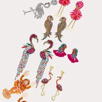 

Bohemian Beaded Long Drop Earrings Women Fashion 2019 Bird Statement Tassel Cute Animal Wedding Beach Party Girl Gifts Friends