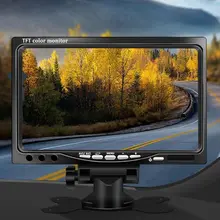 1 Juego de pantalla TFT a Color de 7 pulgadas de coche, Monitor LCD Digital, cámara de respaldo, vista trasera de coche, grabadora de vídeo DVD