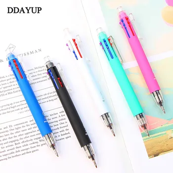 

6 in 1 Multicolor Ballpoint Pen Include 5 Colors Ball Pen 1 Automatic Pencil Top Eraser for Marking Writing Office School Supply