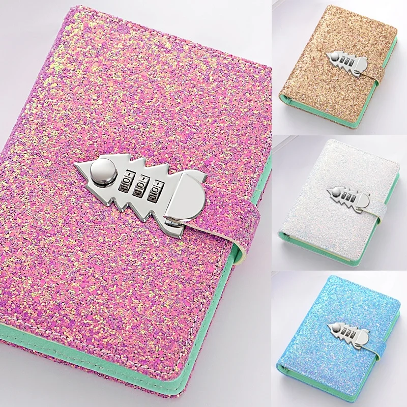 

A5 PU Paper Cute Colorful Cover Notebook Personality Journal Password Notebook Office & School Supplies Diary Book Student Gifts