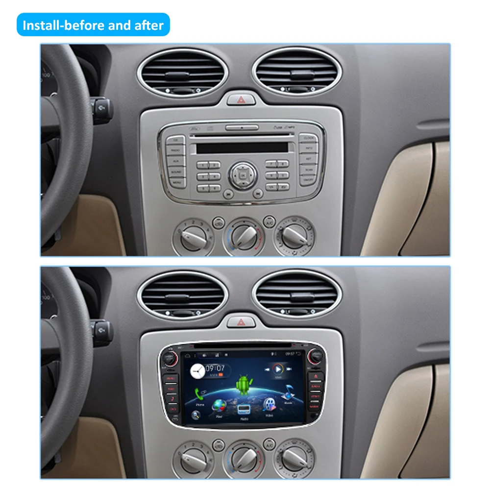 PX6 4G+ 64G RK3399 2din Android 9,0 автомобильный dvd для Ford focus Mondeo S-max smax Kuga c-max gps Авторадио wifi BT мультимедийный плеер