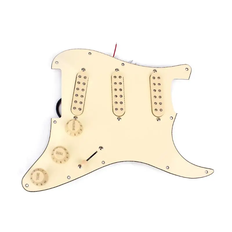 Prewired 3 двойные звукосниматели Pickguard с ручками управления для электрогитары