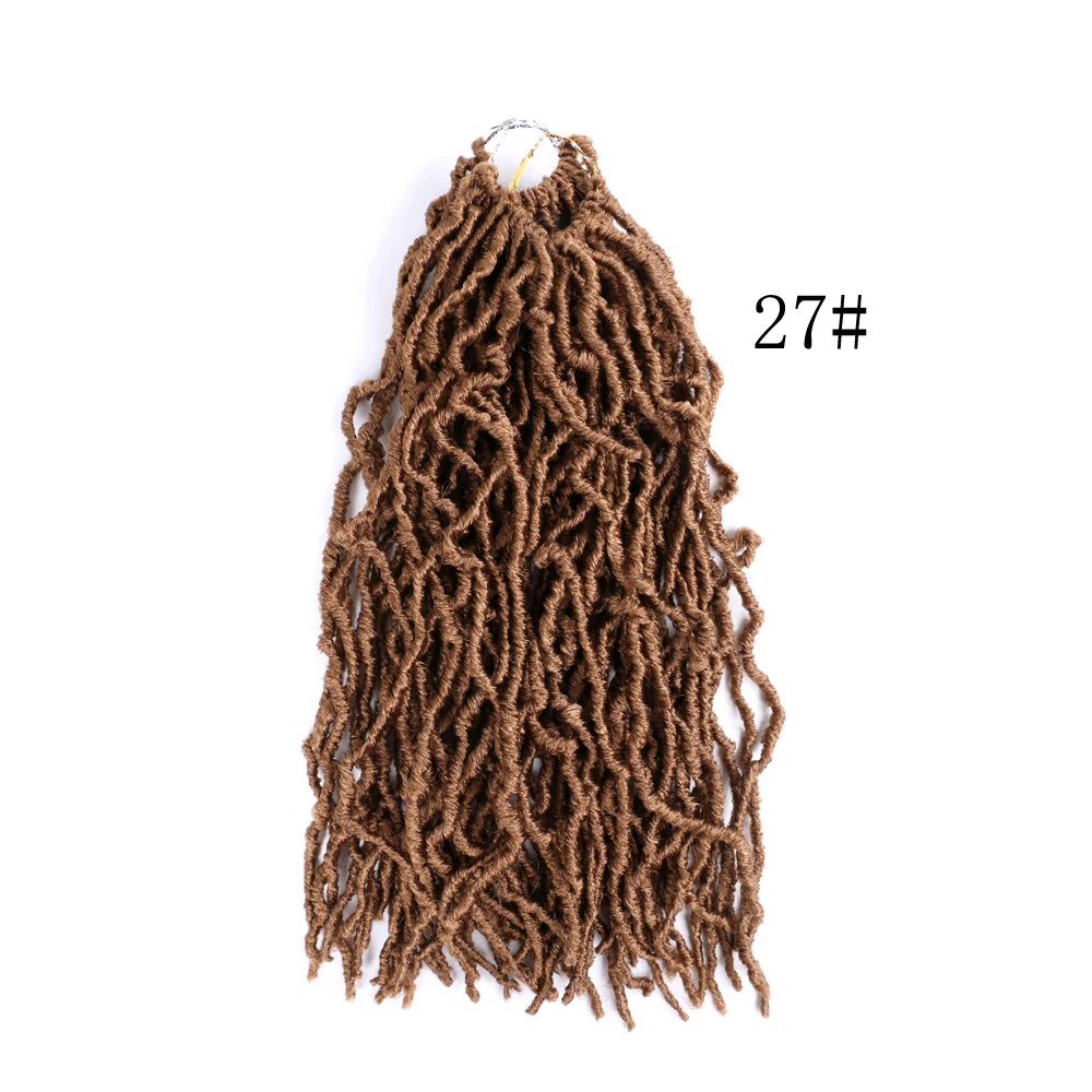 Синтетический Locs коричневый черный Омбре плетение волос для наращивания 18 дюймов 21 прядь/упаковка Nu Locs крючком коса искусственные локоны в стиле Crochet волос