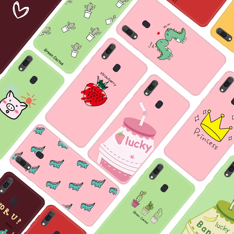 Чехол с рисунком для Samsung Galaxy A10 A20 A30 A40 A50 A60 A70 M10 M20 M30 M40 A7 A750 2018 Роскошный Матовый