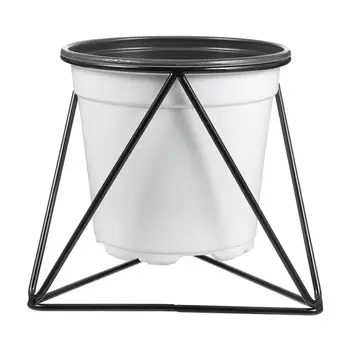 

Flower Pot and Triangle Rack Iron Flower Rack Planter Succulent Flower Stand