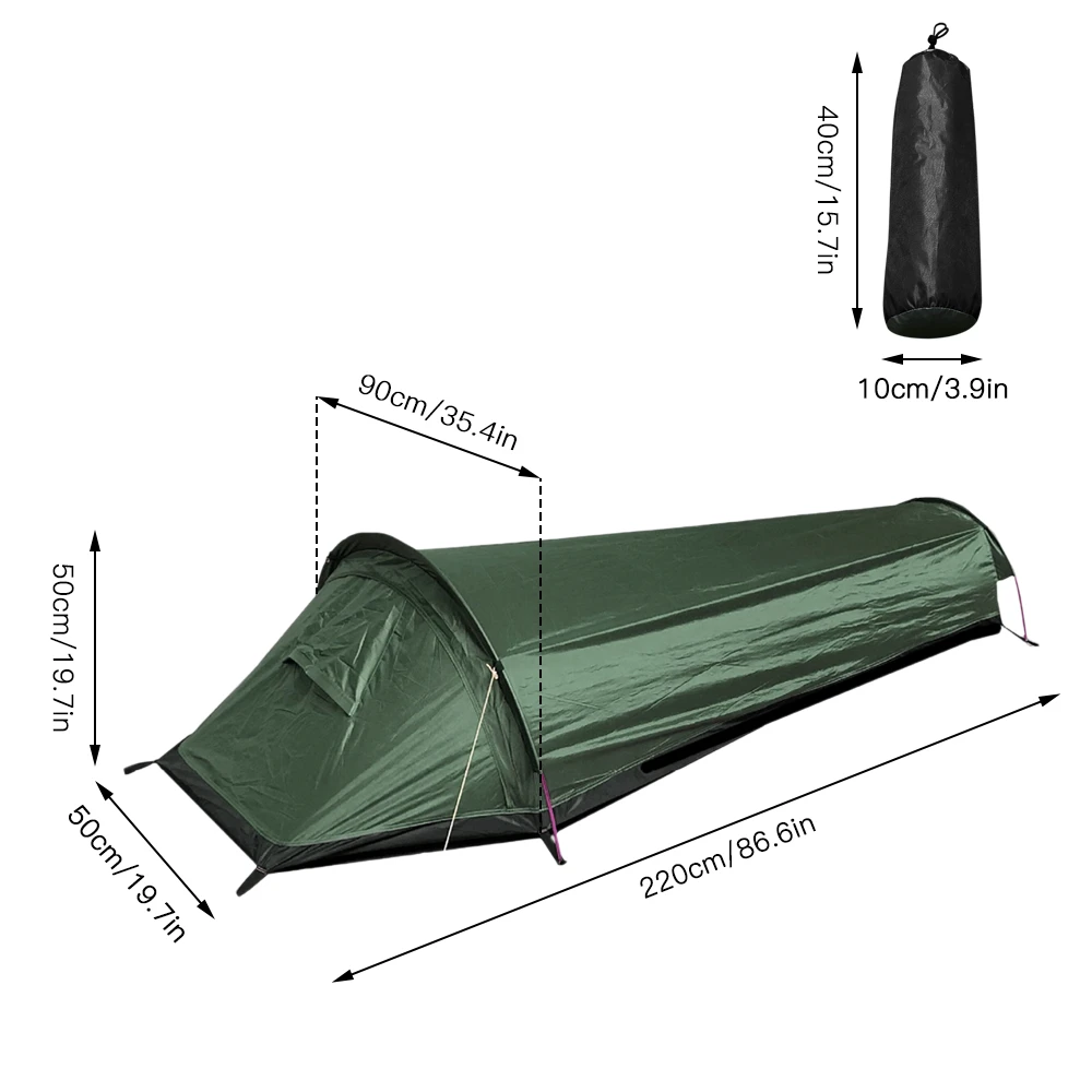 Открытый кемпинг спальный мешок Палатка Водонепроницаемый альпинизмом палатка легкий одиночный человек палатка
