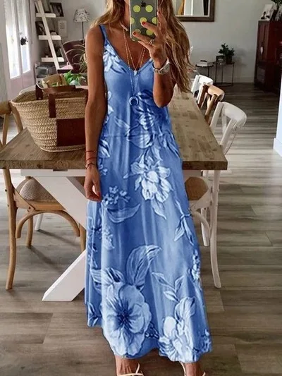 blue flower sundress