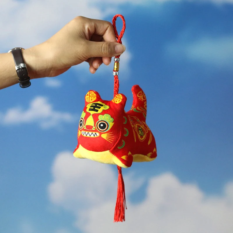 16 styles 2022 Year Of The Tiger Chinese New Year  Zodiac Plush Tiger Toys Pendant Random gifts for guests Tiger Mascot