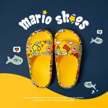 

Summer Indoor Slippers for Kids Cute Animals Barefoot Shoes Home Girl Boy Cartoon Duck Flip Flops Children Outdoor Beach Sandals