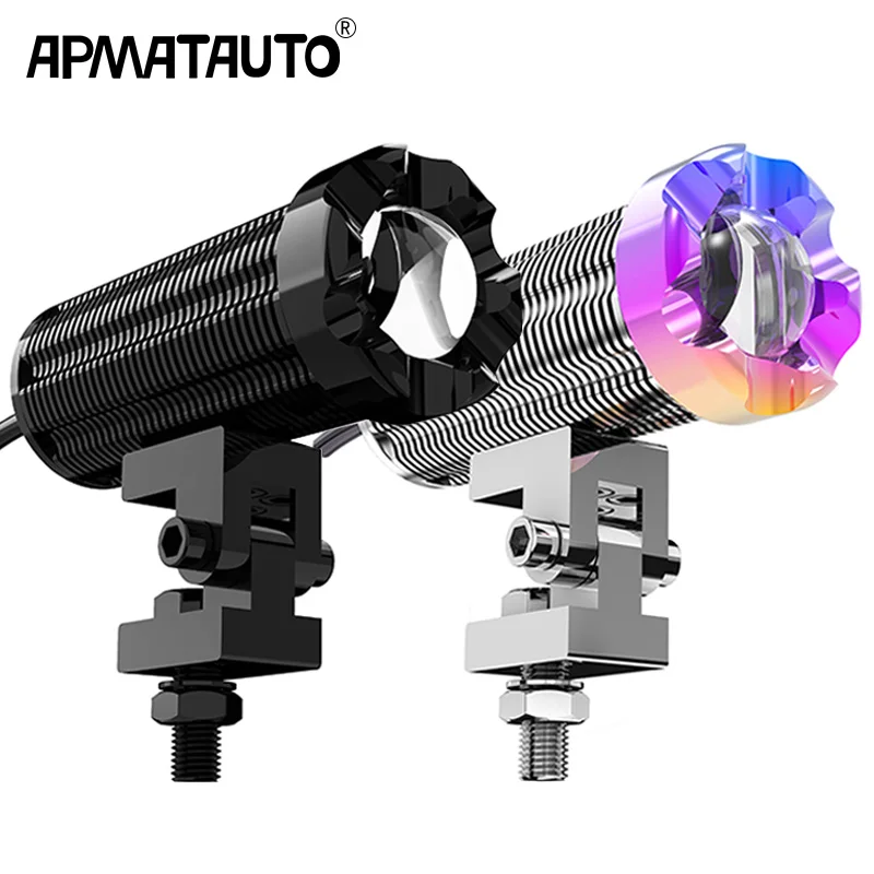 2pcs LED Motorcycle Headlight lens white Spotlight Waterproof Fog Motos Bulb For BMW F650 R NINE T R1150R R1150RS R1200C R850