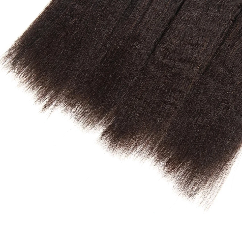 Mongoolse Kinky Straight Menselijk Haar Bulk Voor Vlechten Yaki Straight Human Vlechten Haar Bulk Haar Geen Inslagen 1 Stks/partij Voor vrouwen