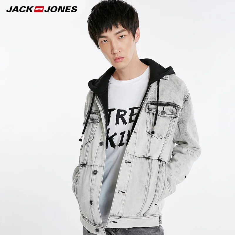 Jack Jones Мужская Ретро Повседневная джинсовая куртка | 218357524