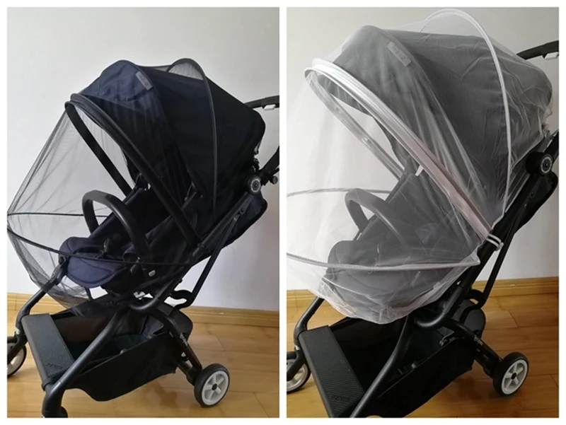 Baby Strollers vintage Mosquito Net Compatible For Mios Eezy Priam Balios Prams Insect Net With Zipper Embroidery Cart Accessories Crib Bed Universal baby stroller cover for winter