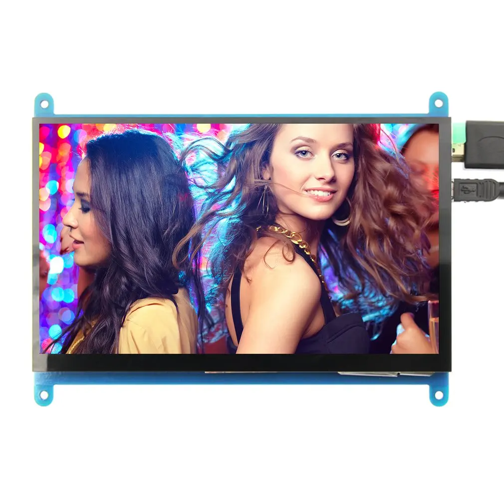 7-дюймовый ЖК-монитор HDMI 1024X600 HD сенсорный экран емкостный сенсорный экран для Raspberry Pi 4 Модель B 3B+/3B/2B/B