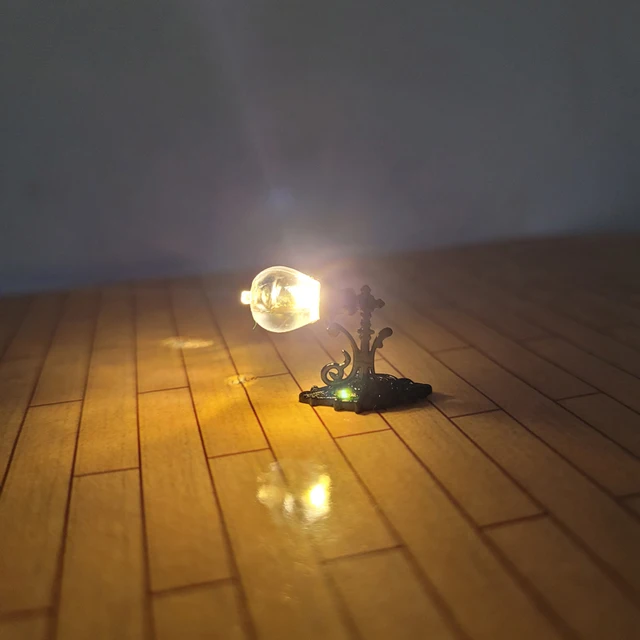 10PCS HO Scale Classic Wall Mount Gooseneck Lamps/Street Lamp Model Making Railroad/Model Park Lamps/Railroad Layout 4