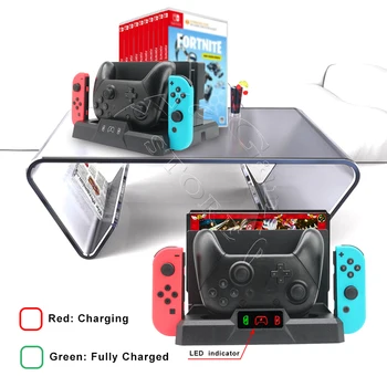 

Nintend Switch Storage Stand 10 Discs Holder Joycon&Pro Controller Charger for Nintendo Switch Nintendoswitch Game Accessories