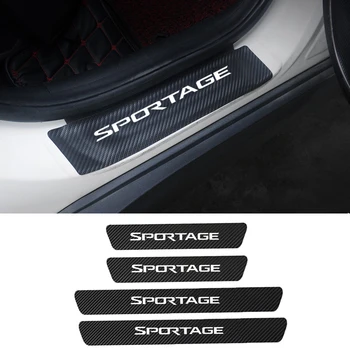 

4PCS Carbon Fiber Car Door Threshold Sill Protector Stickers For Kia Sportage 3 4 R 2011-2013-2017 2018 2019 2020 QL Accessories