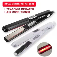 Professional Ultrasonic Infrared Hair Care Iron Recovers Damaged Tool LCD Display Hair Treatment Styler Cold Iron Straightener 2