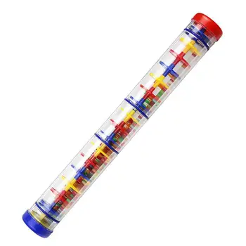 

GloryStar Large Rainstick Rattle Toy Long Color Noise Stick Educational Musical Instruments
