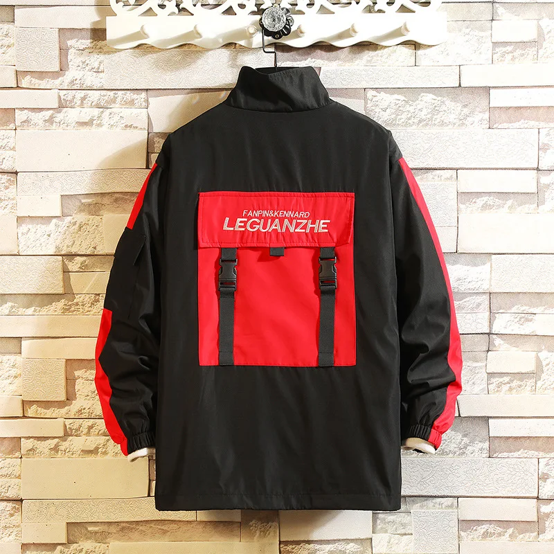 

2019 Autumn New Style Japanese-style White Brick Wall Guapai Large Size Contrast Color Embroidered Coat M-5x Hj1903-p80