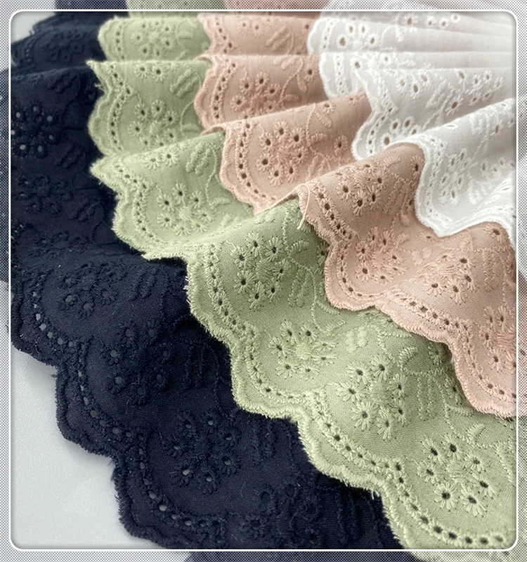 Description Picture 3 of item5Yard/Lot 11CM Wide Cotton Cloth Lace Trim Children's Clothes Dress Sofa Curtain Sleeve Collar DIY Sew Fabrics Accessories