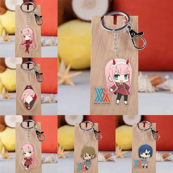

Anime DARLING In The FRANXX Acrylic Keychain Cartoon Figure Otaku Acrylic Pendent Keyring