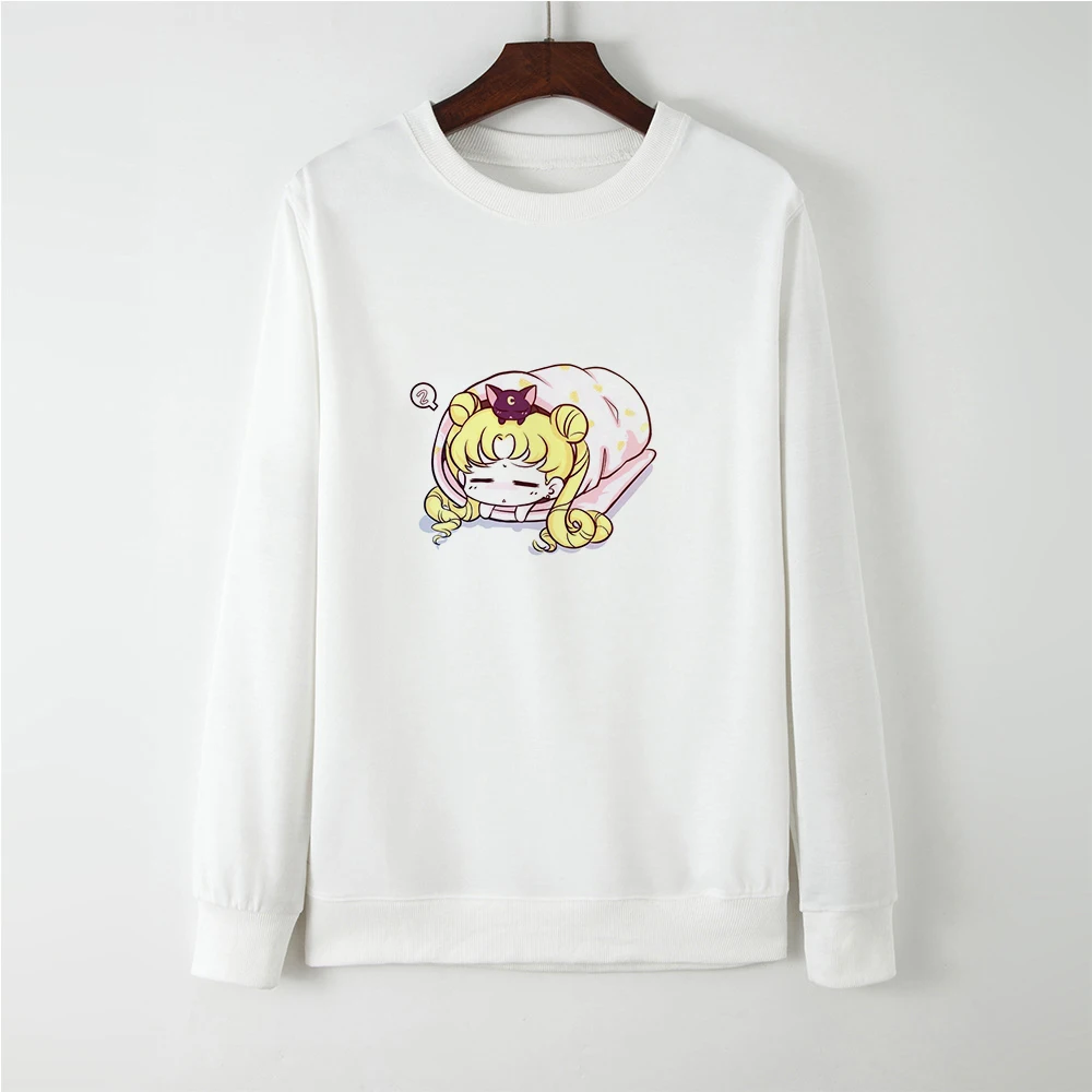 Модные осенне-зимние топы без рисунков Sudadera Mujer, хип-хоп, Kpop, Сейлор Мун, толстовки, женские толстовки, пальто, толстовки, женские пуловеры - Цвет: WY-bk199