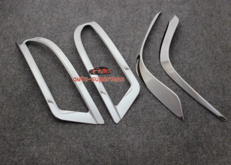 S. steel 4 шт передний+ задний бампер противотуманная фара Крышка хромированная для мазда6