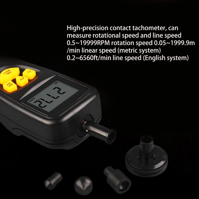 Measurement & Analysis Instruments Tools Digital Tachometer Handheld Contact Motor Tachometer