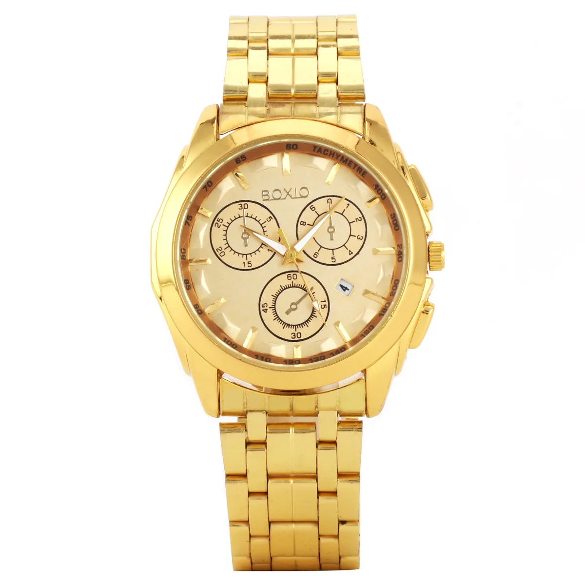 

Hot Selling Boxio Men Steel Belt-Style with Calendar Watch