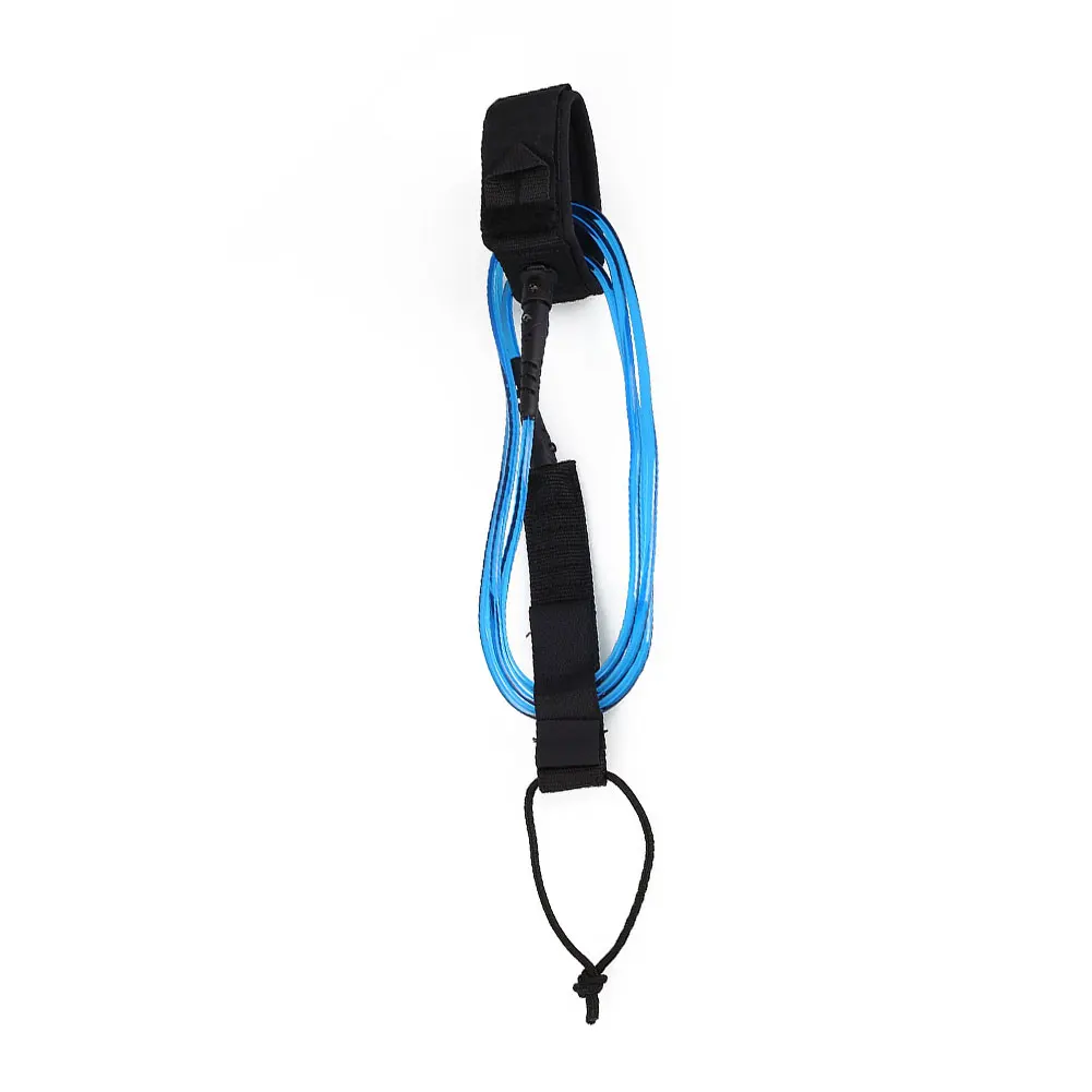 Blue TPU Surfboard Surfing Strap Board Paddle Accessories 6ft 5.5mm Rope Leg Leash - Цвет: Blue
