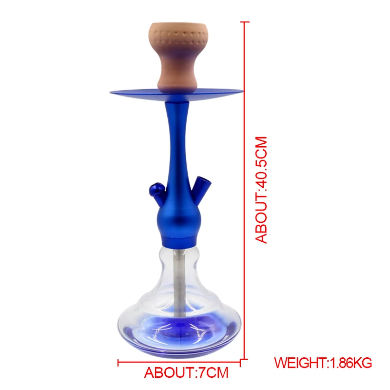 SY Frosted Glass Shisha Hookah Smoking Water Pipe A Full Set With Metal Tweezer Ceramic Bowl Chichas Narguile Smoking Pipe