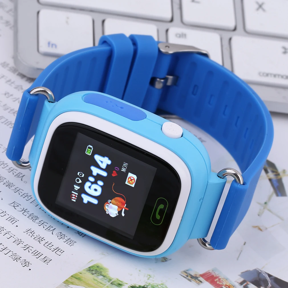 LESHP Children Student Touch Screen Smart Watches GPS Positioning Phone Call WiFi Anti Fall Off Waterproof Wristwatch Q90