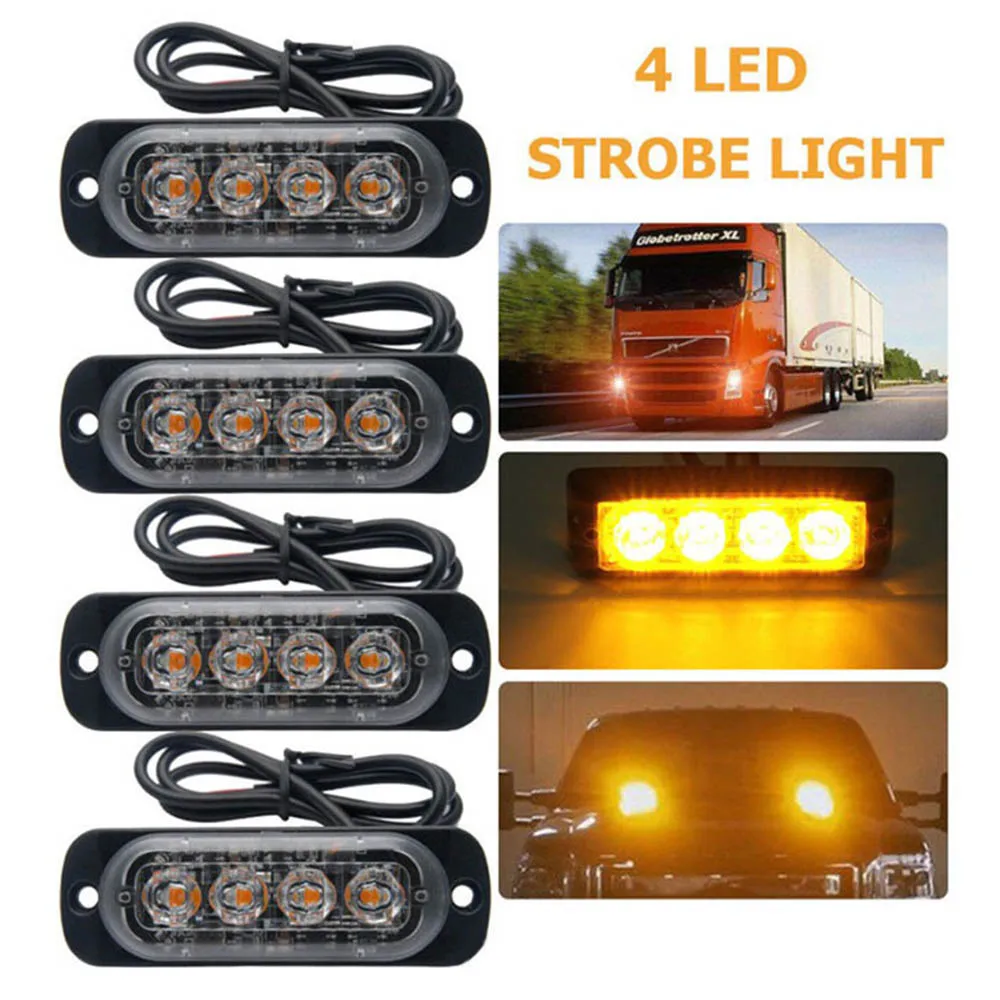 

Ultra-thin Strobe Light Car Motorcycle Truck Emergency Side Marker Warning Lamp Police LED Flasher Car Lights Assembly