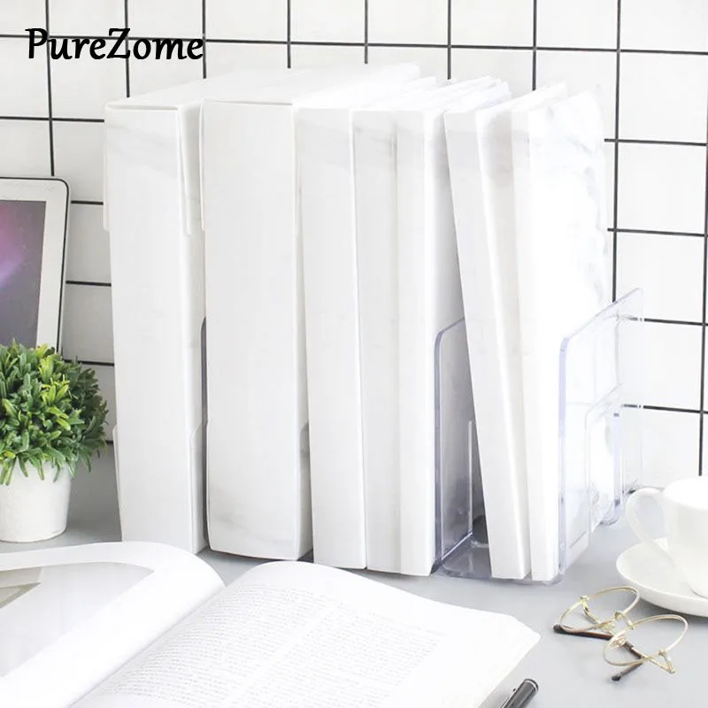 

Marble Pattern Multi-Layer Transparent PP A4 File Folder Document Information Book Bag for Office School Students Gifts Supplies