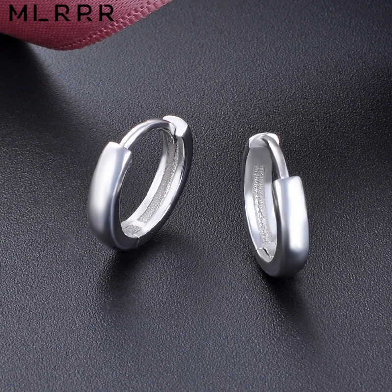 

MLRRR Sterling 925 Silver Jewelry Simple Round Hoop Earrings for Women and Man