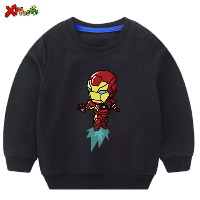 kids sweatshirt Детская толстовка с капюшоном; Новинка года; толстовки с супергероями из Мстителей Marvel; сезон зима-весна-осень; 6 кошек; длинный рукав; Железный человек; Тор; Халк - Цвет: kids sweatshirt