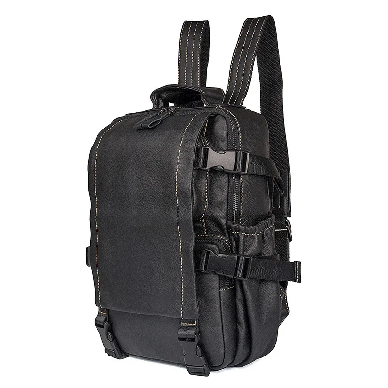 Для мужчин из натуральной кожи рюкзак Fit 14 дюймов ноутбука Для женщин из натуральной кожи школьная сумка Винтаж Crazy Horse кожаный рюкзак