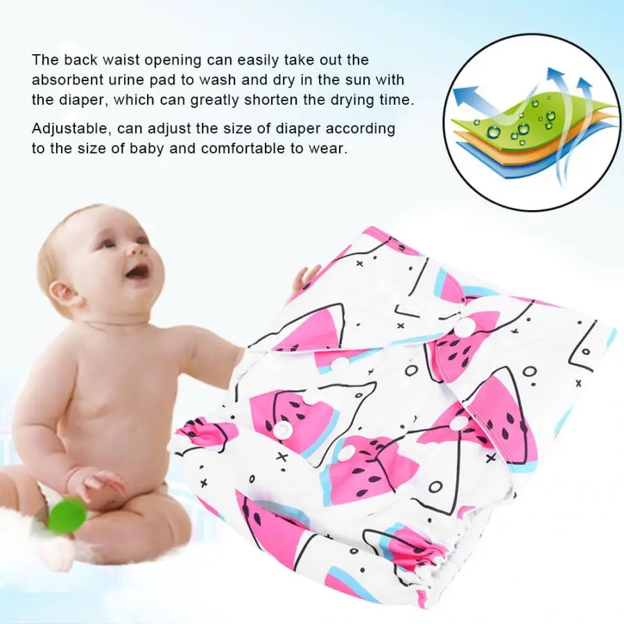 Feminine Hygiene Waterproof Washable Reusable Baby Cloth Diapers Adjustable Pocket Nappies with Insert Personal Health Care