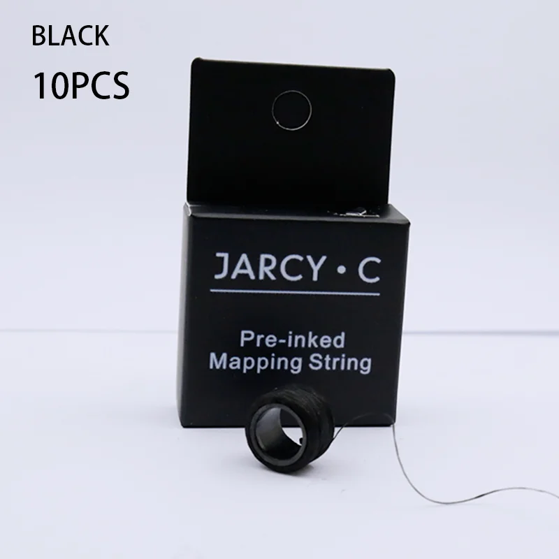 10pcs black box Картографическая струна предварительно чернильная микроблейдинг inked brow Перманентный инструмент для измерения бровей для тату аксессуар микроблейдинг - Цвет: 10pcs black box