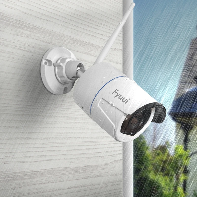 Fyuui 1080P 8CH Беспроводной Wi-Fi видеокамера с Камеры Скрытого видеонаблюдения Системы, H.265+ NVR с 4/8 шт. 2MP пуля Камера 2-М), двусторонняя аудиосвязь, автоматическое соединение