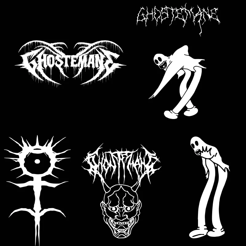 Ghostemane толстовки Mercury Retrograde изображение печатных толстовка черный длинный рукав бархат Теплый мягкий с капюшоном