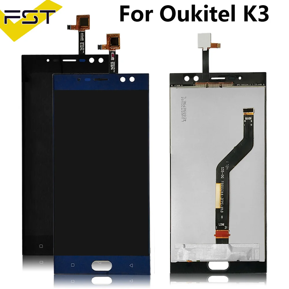 5,5 ''для Oukitel K3 ЖК-дисплей+ кодирующий преобразователь сенсорного экрана в сборе протестированный ЖК-дигитайзер стеклянная панель Замена для Oukitel K3