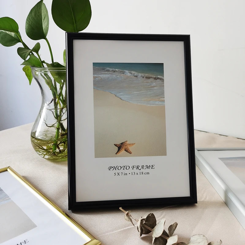 Aluminum Small Photo Frame 9X13 13X18cm Metal Picture Frame for Wall Hanging With Plexiglass for Pictures Photo Decor