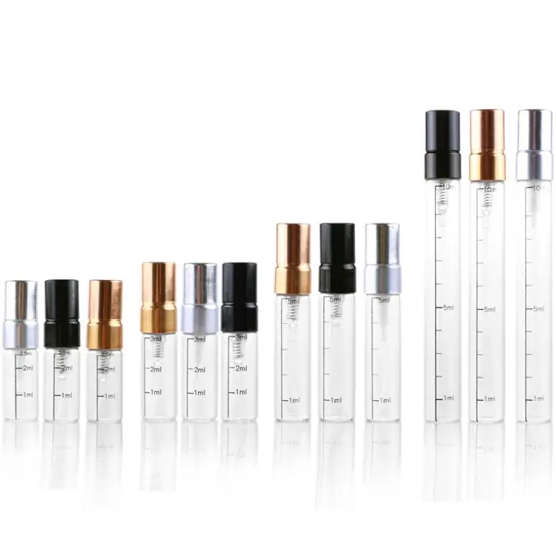 Fragrance MINI 2ml 3ml 10ml 5ml metal Empty Glass Perfume Refillable Bottle Spray Atomizers Bottles LX2850 | Красота и здоровье