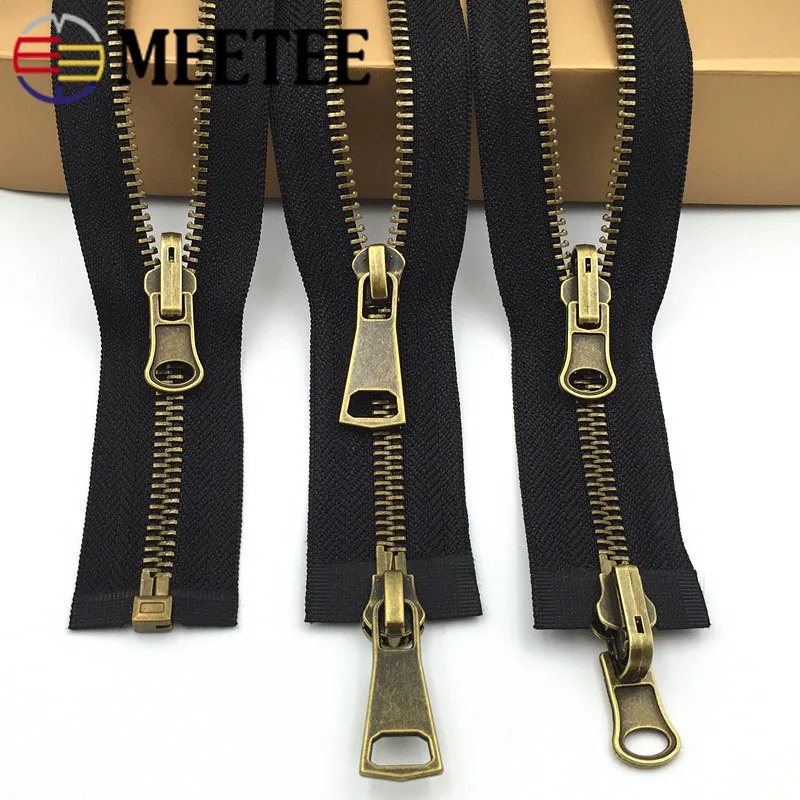 1pc 75/80/100/120/cm 5 Metal Zippers for Sewing Jacket Coat Reversible