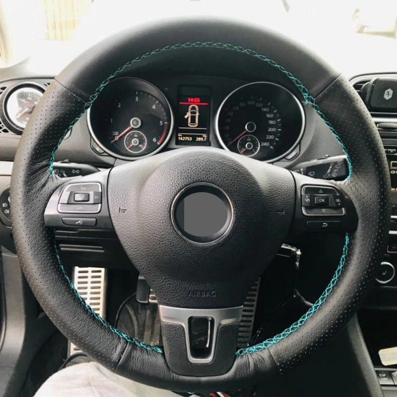 Ручное шитье HKOADE Черная мягкая искусственная кожа для Volkswagen VW Beetle 2012 2016 Up 2013