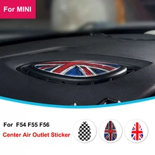 

Union Jack Center Air Outlet 3D Dedicated Cover protect Sticker Decal For MINI COOPER F54 F55 F56 Clubman Interior Accessories